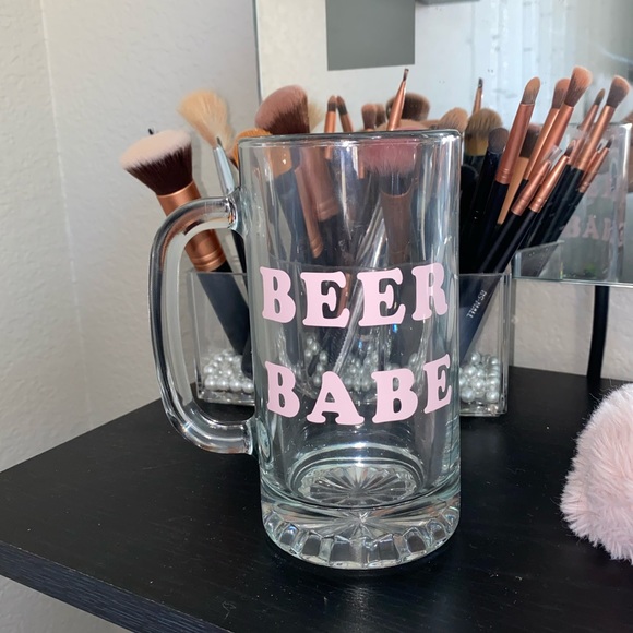Other - Beer mug “beer babe” 16oz glass beer mug